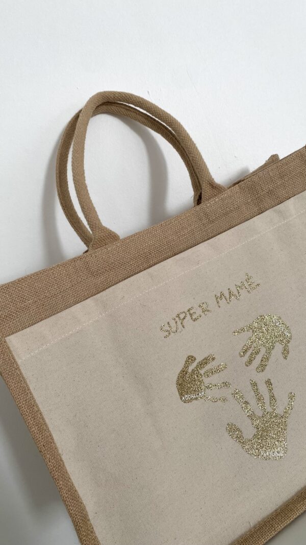 sac cabas beige personnalisé